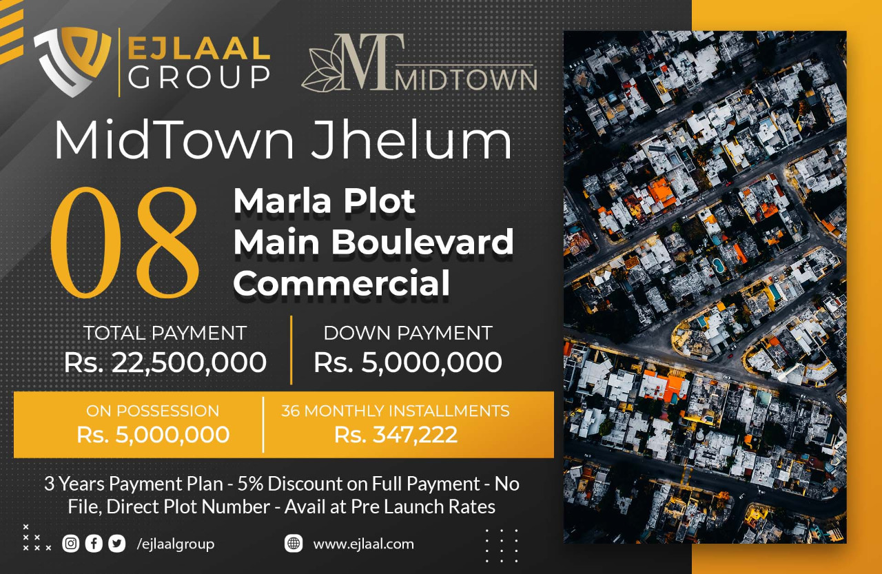 8 Marla Commercial In MidTown Jhelum 2024