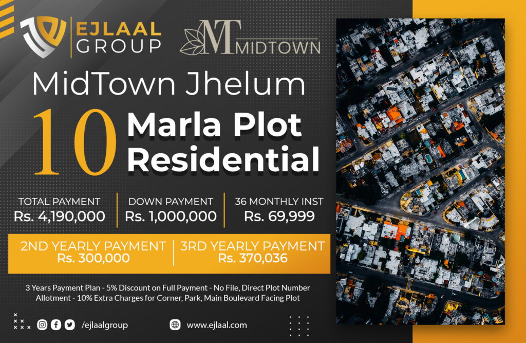MidTown Jhelum 10 Marla Plot Residential