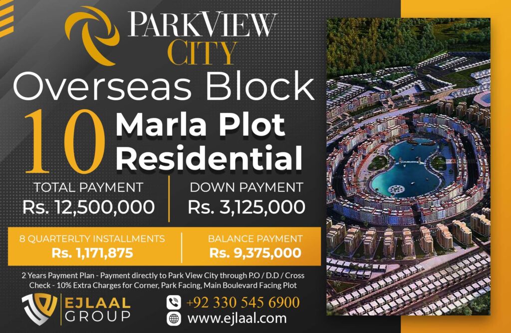 10 Marla Plot in Overseas Block Park View City