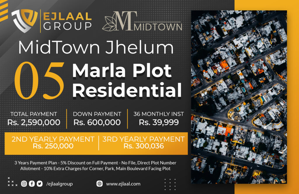 MidTown Jhelum 5 Marla Plot Residential